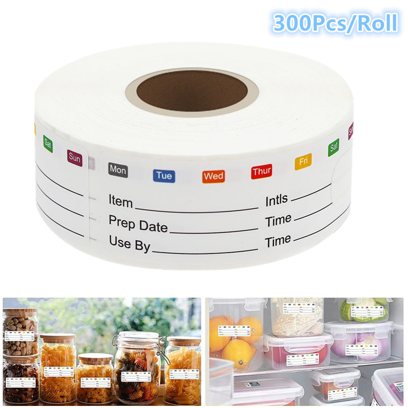 Snacks Food Labels - 300 Stuks/Roll Keuken Datum Voedsel Sticker