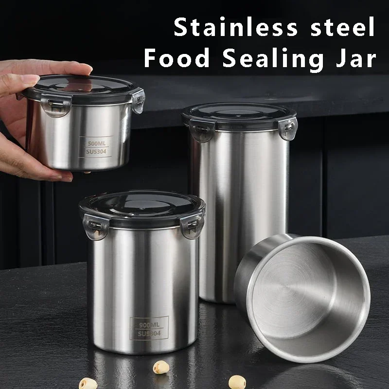 Food Like Snacks - Roestvrijstalen voedselcontainer Verzegelde tank Voedsel Koffiebonen