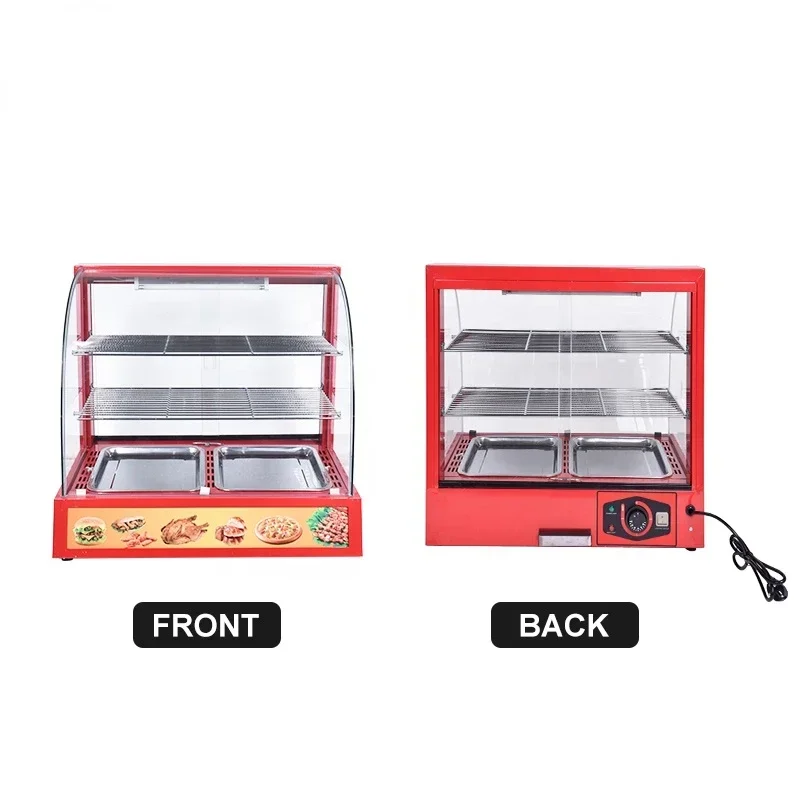 Snacks Food Warmer - Bestverkopende 3-laags snackvoedselverwarmer Commerciële voedselverwarmer Displayverwarmingsvitrine