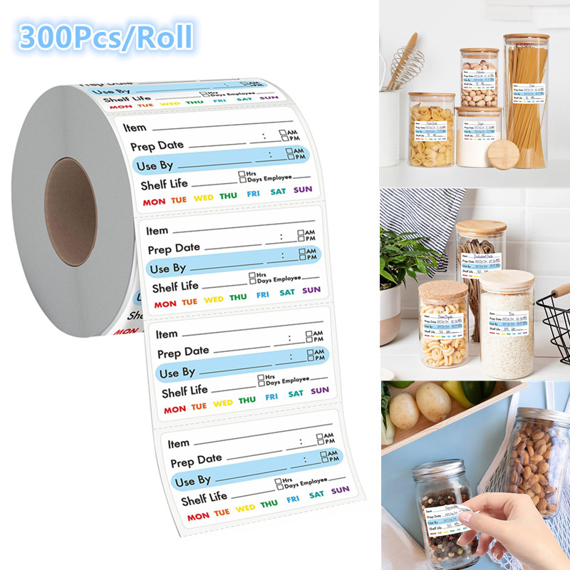 Snacks Food Labels - ^300 Stuks/Roll Keuken Datum Voedsel Sticker