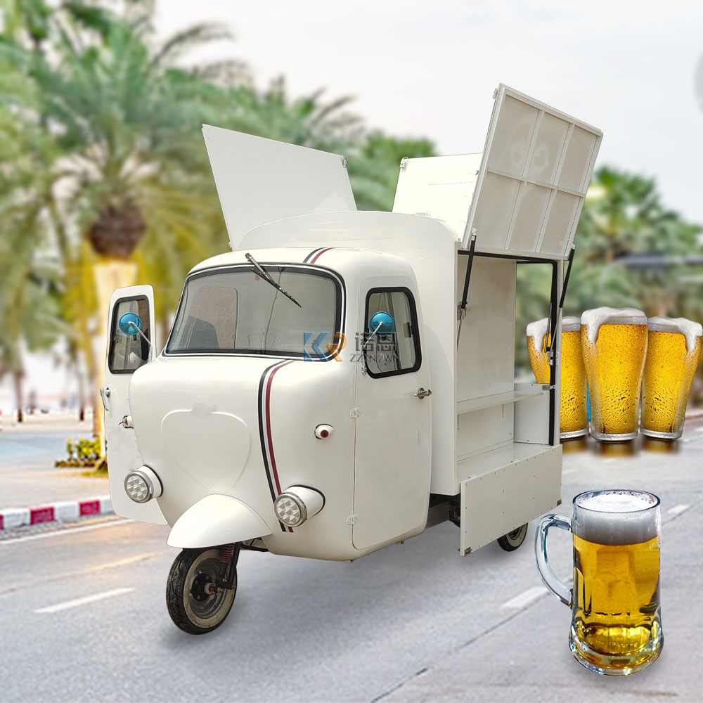 Street Food Snacks - 3-wiel Lambro Street mobiele fastfoodtruck voedselaanhangwagen