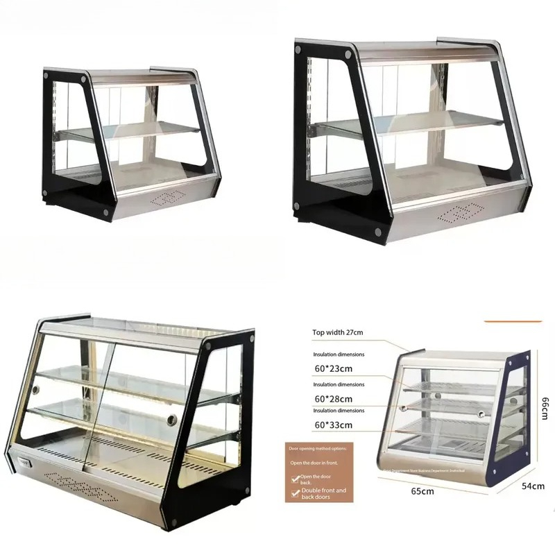 Snacks Food Warmer - Commerciële glazen etalage voor het warm
