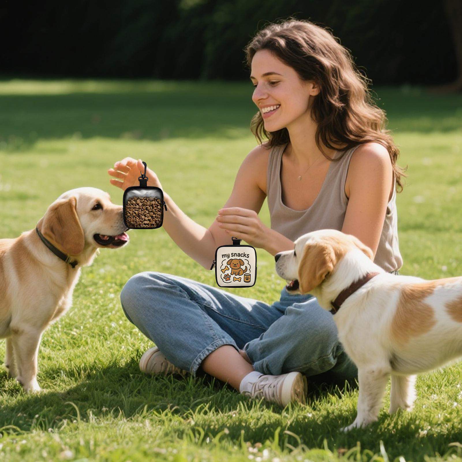 Food Snacks For Hiking - Draagbare hondensnoepjeszak, voedselopbergdispenser voor huisdieren, puppytrainingstas