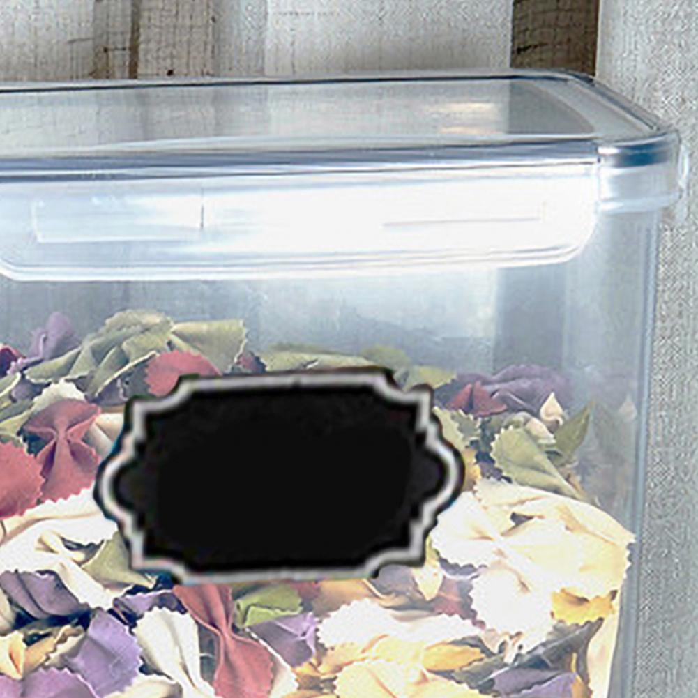 Snacks Food Labels - Voedselcontainers van plastic met zijdelingse sluitdeksels,