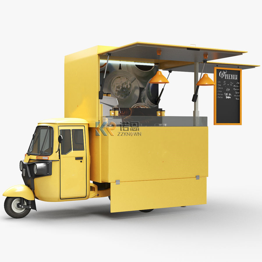 Street Food Snacks - Nieuw ontwerp Straat elektrische driewieler Voedselaanhangwagen