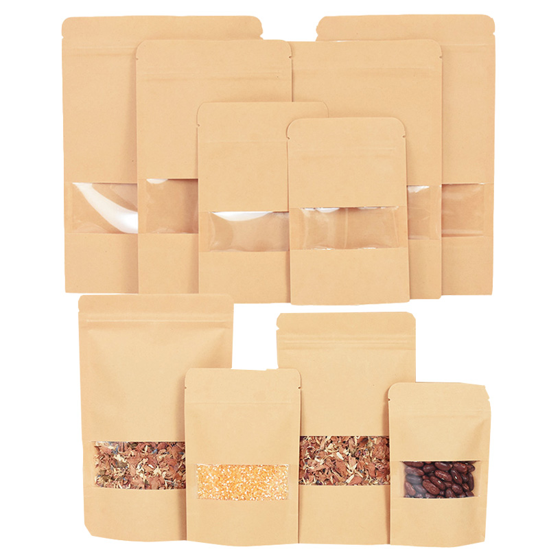 Food Snacks Gifts - 20/50 Stuks Kraftpapier Zip Lock Zakken