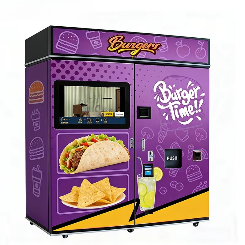 Food With Snacks - Geoptimaliseerde fastfood-automaat met magnetron, SDK, hamburger