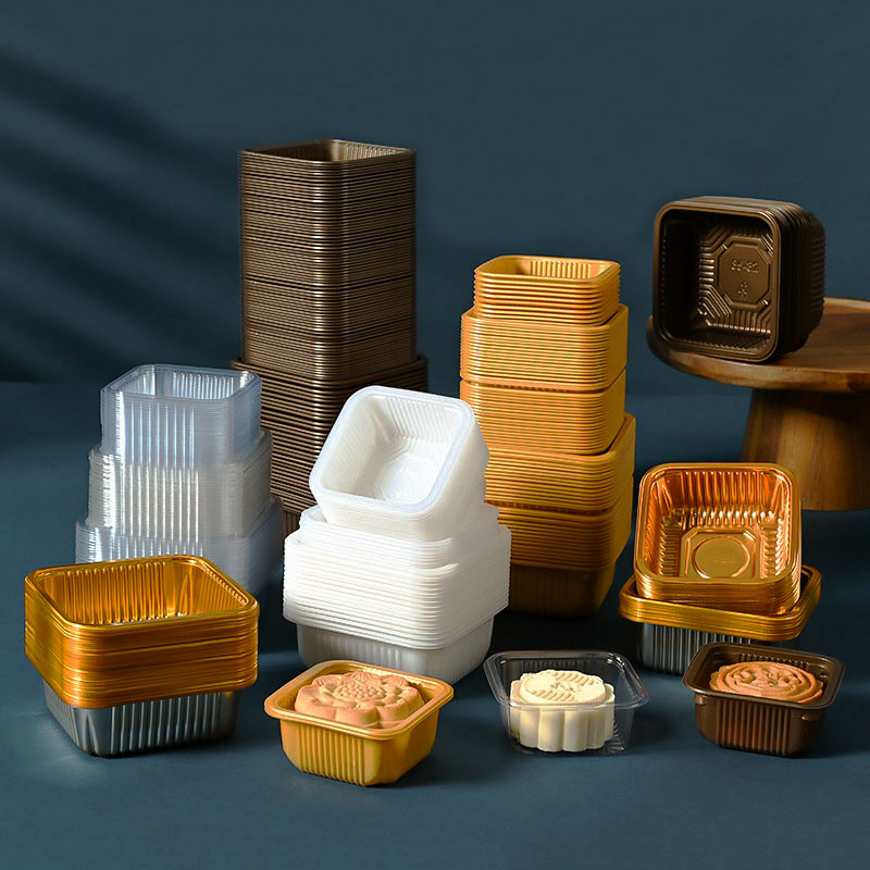 Food Like Snacks - 100 stks Mooncake Plastic Lade PET