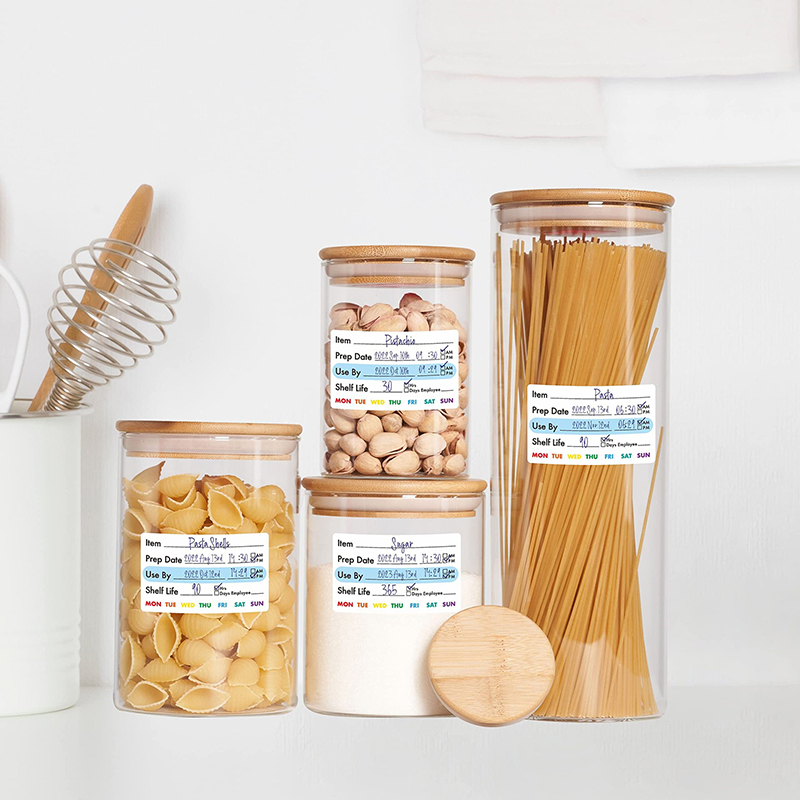 Snacks Food Labels - 300 stks/rol Keuken Datum Voedsel Sticker