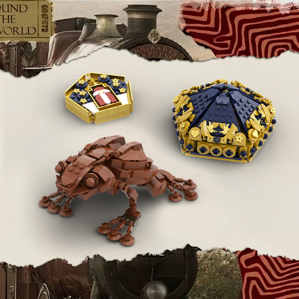 Food Like Snacks - MOC Magic School Chocolade Kikker Bouwstenen