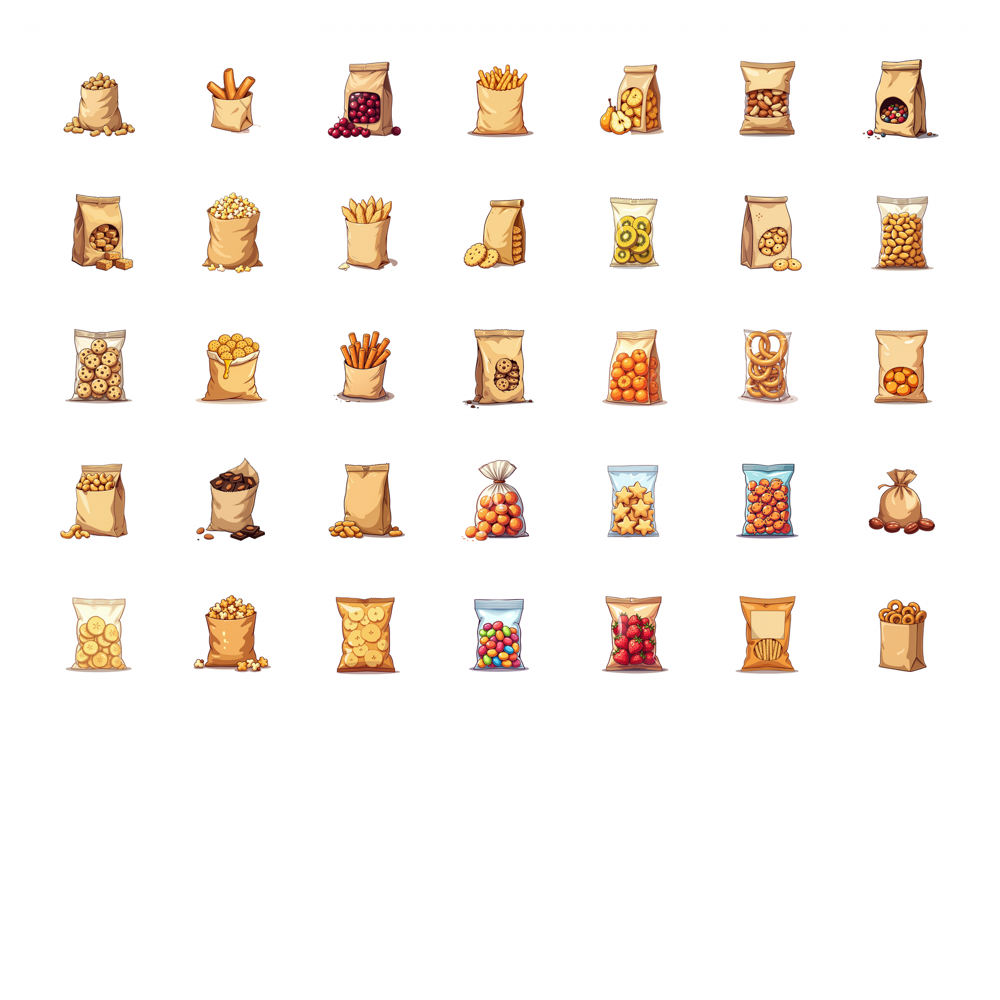 35 pcs-100 pcs Decals knapperi - Snacks Food Labels recensie en prijs