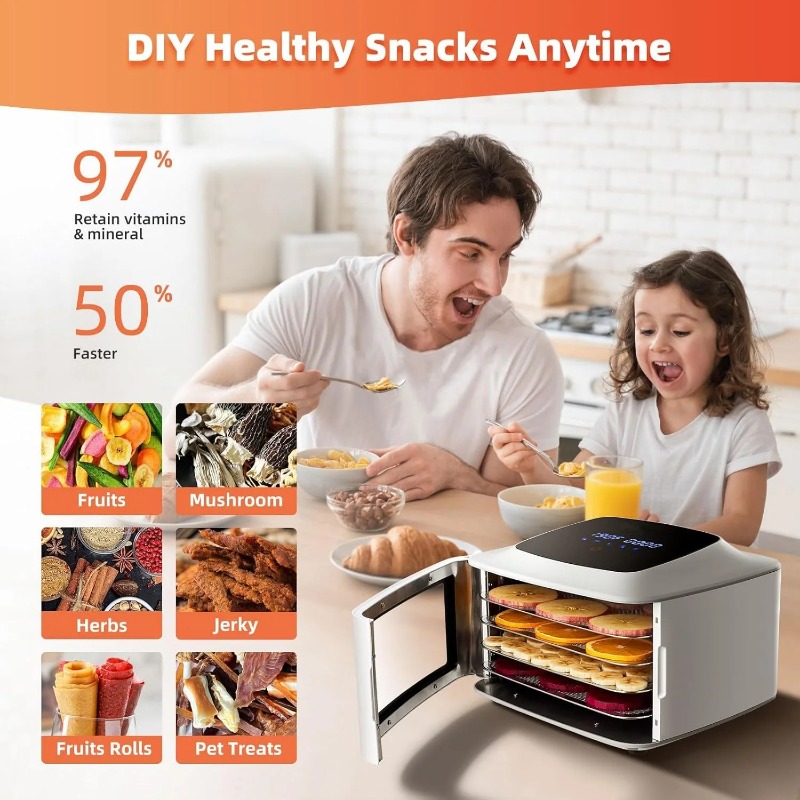 Digitale voedseldroger - Elekt - Food Dehydrator Snacks recensie en prijs