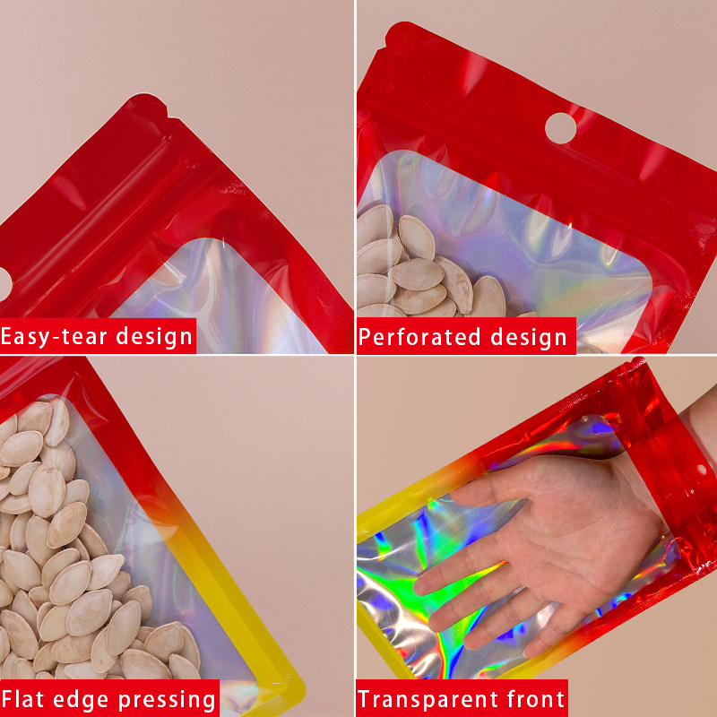 Holografische kleurrijke vierk - Food With Snacks recensie en prijs