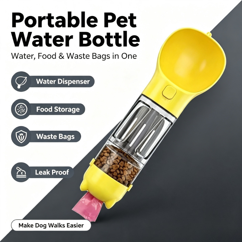 Draagbare 4-in-1 hondenfles me - Food Snacks For Hiking recensie en prijs