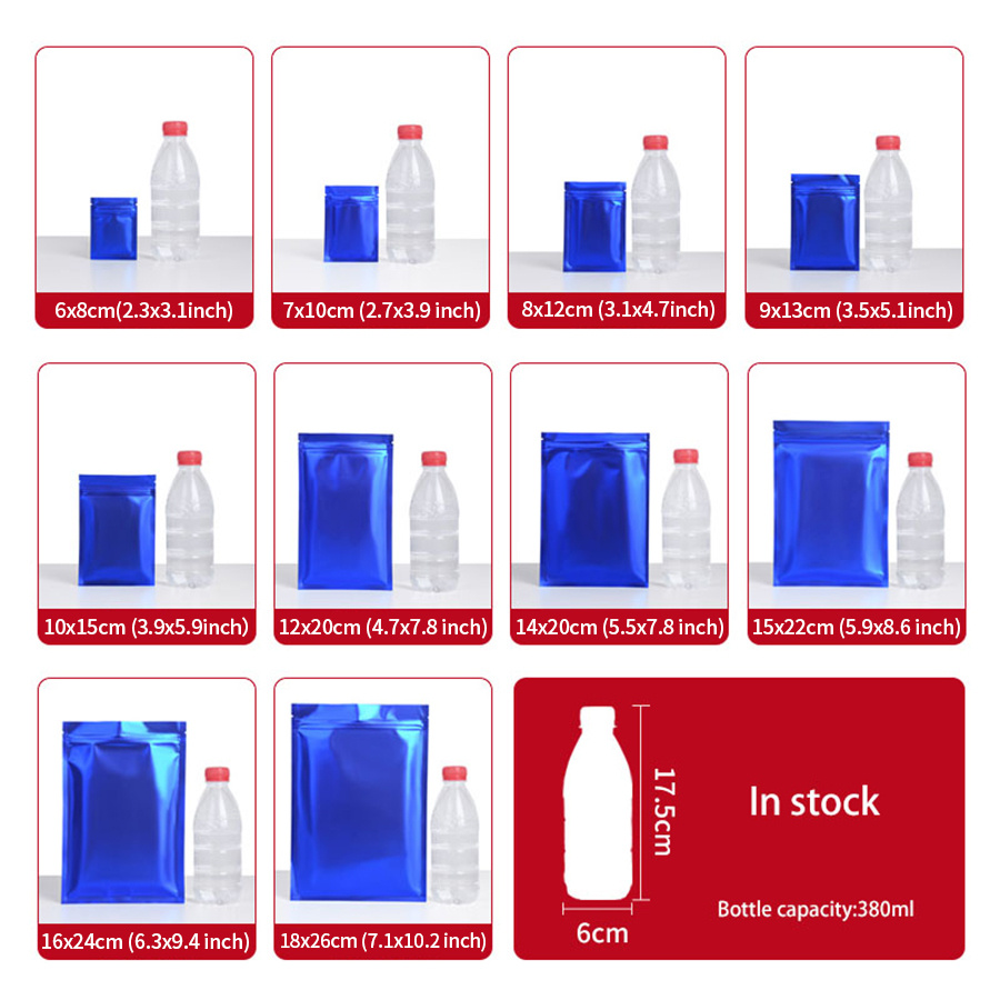 100 stuks matte blauwe folieza - Food With Snacks recensie en prijs