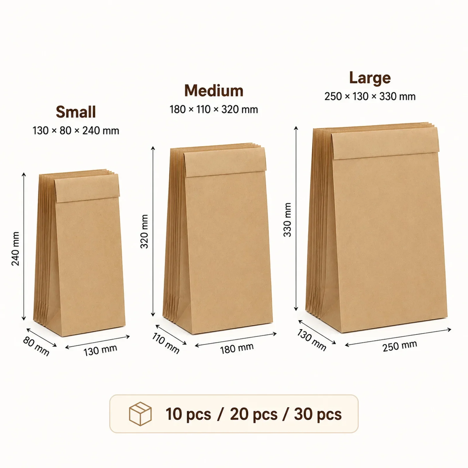 10-30 stuks kleine bruine kraf - Food Snacks Gifts recensie en prijs