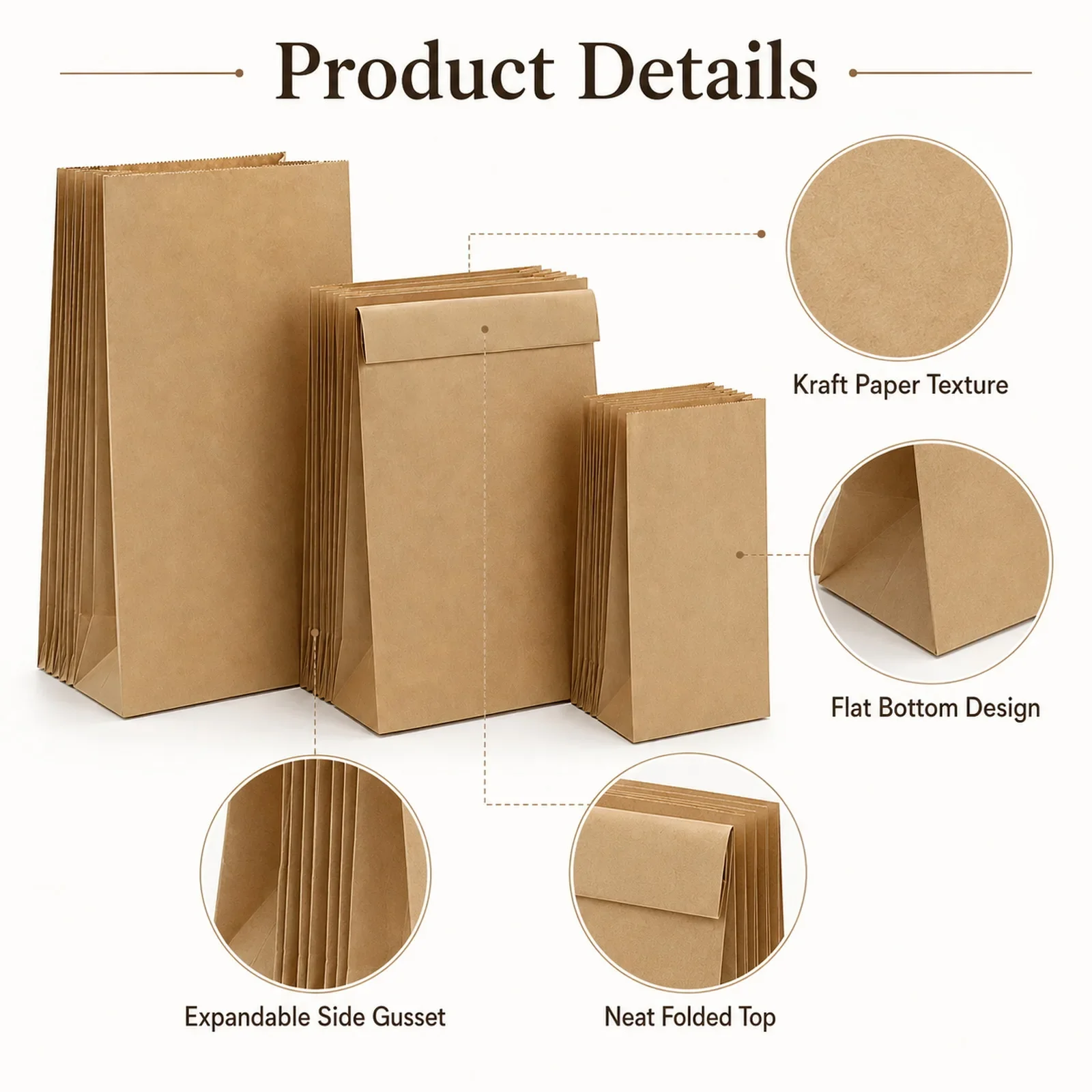 10-30 stuks kleine bruine kraf - Food Snacks Gifts recensie en prijs